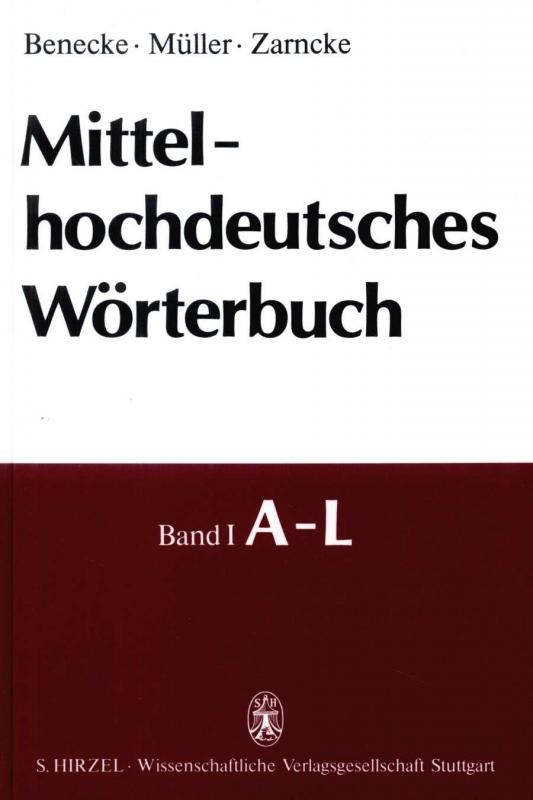 Cover-Bild Mittelhochdeutsches Wörterbuch