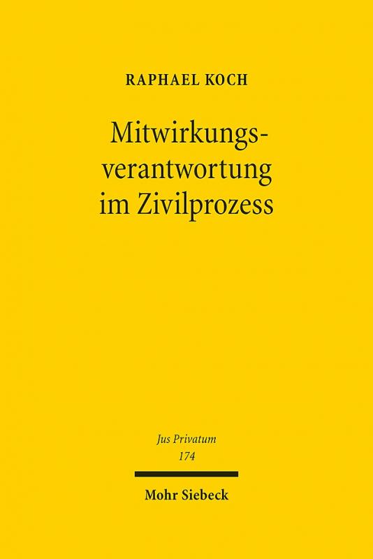 Cover-Bild Mitwirkungsverantwortung im Zivilprozess