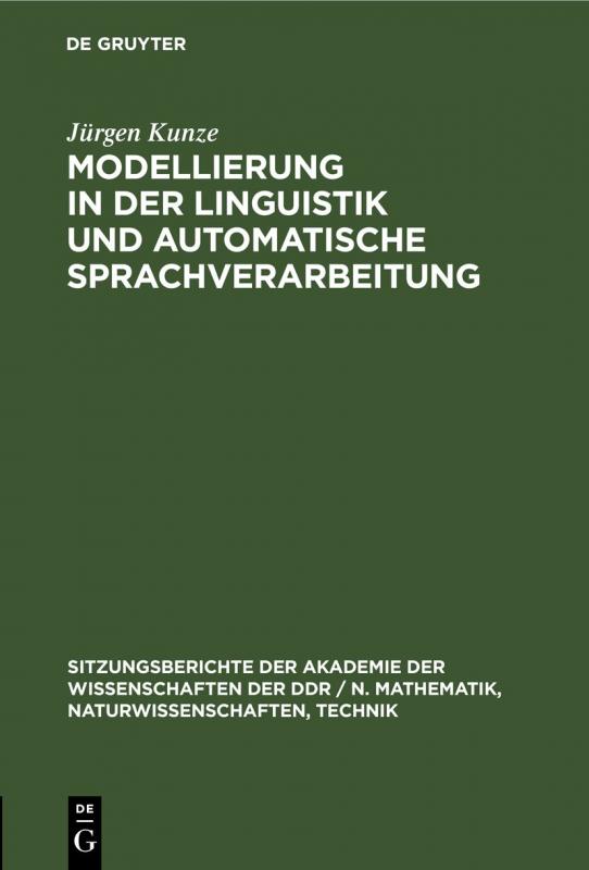 Cover-Bild Modellierung in der Linguistik und automatische Sprachverarbeitung