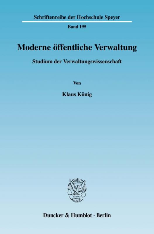 Cover-Bild Moderne öffentliche Verwaltung.