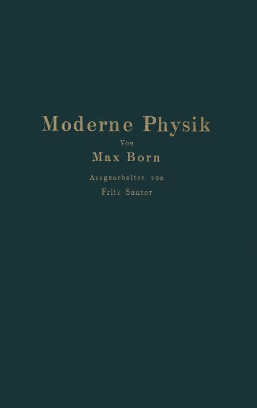 Cover-Bild Moderne Physik