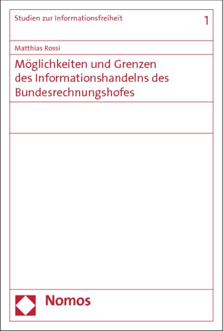 Cover-Bild Möglichkeiten und Grenzen des Informationshandelns des Bundesrechnungshofes