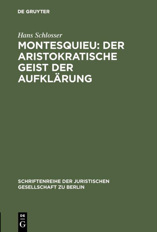 Cover-Bild Montesquieu: Der aristokratische Geist der Aufklärung