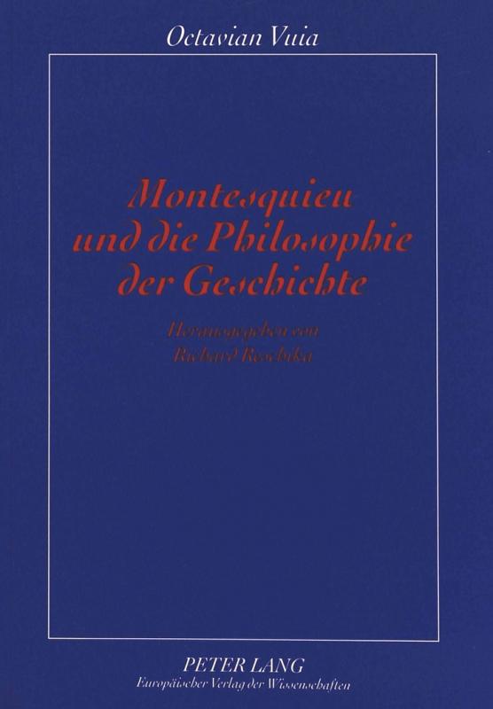 Cover-Bild Montesquieu und die Philosophie der Geschichte