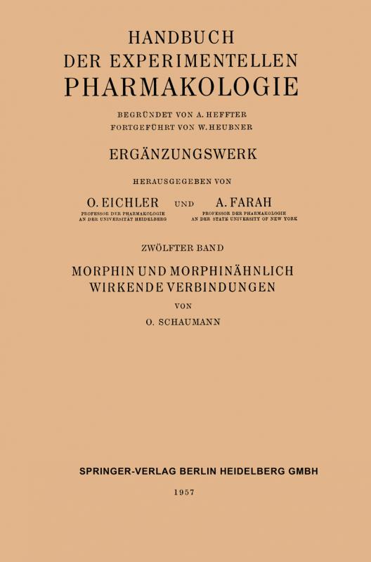 Cover-Bild Morphin und Morphinähnlich Wirkende Verbindungen