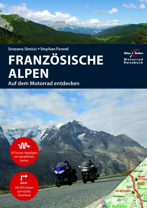 Cover-Bild Motorrad Reiseführer Französische Alpen - Karten Bundle