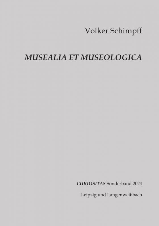 Cover-Bild MUSEALIA ET MUSEOLOGICA