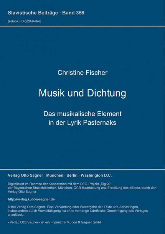 Cover-Bild Musik und Dichtung