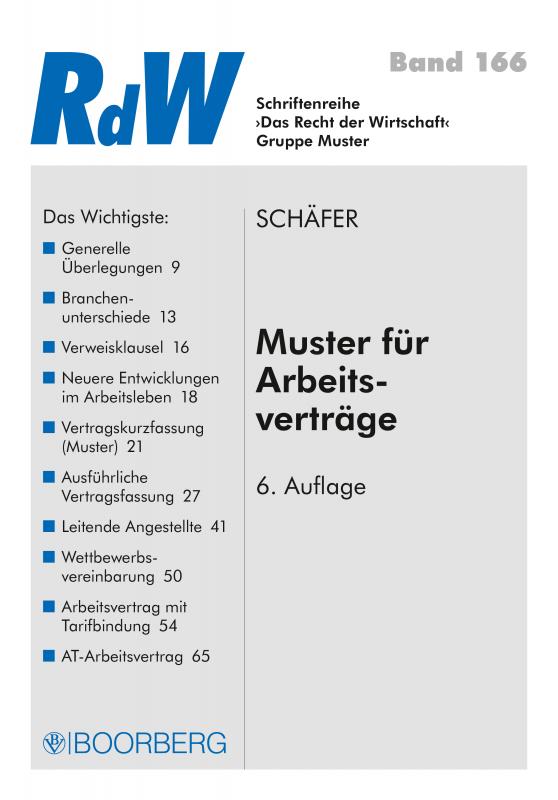 Cover-Bild Muster für Arbeitsverträge