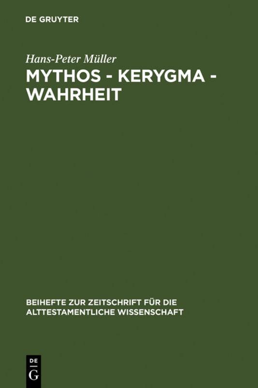 Cover-Bild Mythos - Kerygma - Wahrheit