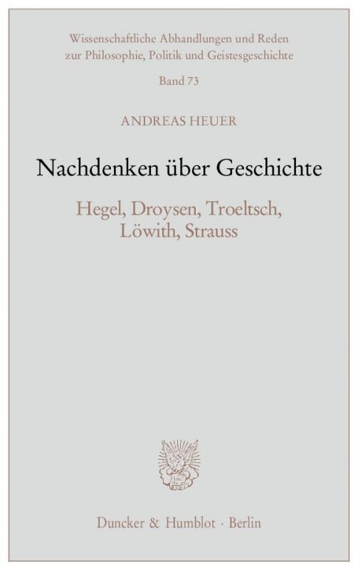 Cover-Bild Nachdenken über Geschichte.