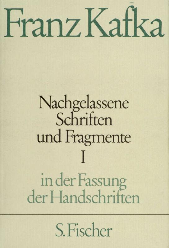 Cover-Bild Nachgelassene Schriften und Fragmente I