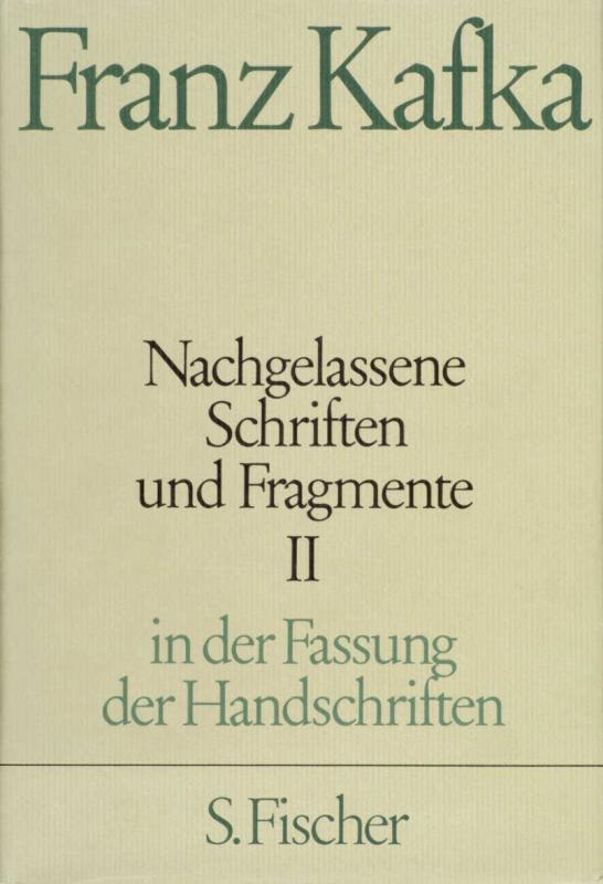Cover-Bild Nachgelassene Schriften und Fragmente II