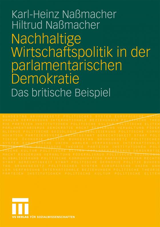 Cover-Bild Nachhaltige Wirtschaftspolitik in der parlamentarischen Demokratie