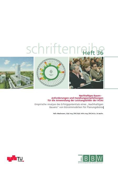 Cover-Bild Nachhaltiges Bauen - Anforderungen und Handlungsempfehlungen für die Anwendung der Leistungsbilder der HOAI