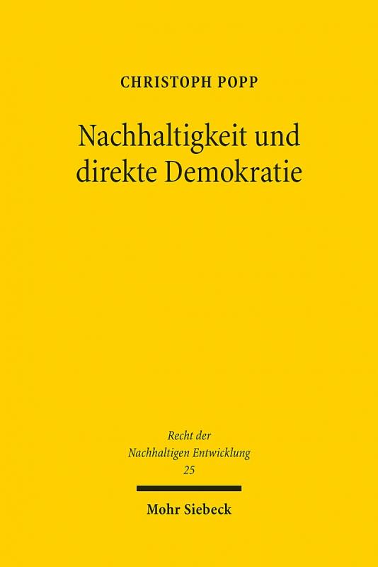 Cover-Bild Nachhaltigkeit und direkte Demokratie