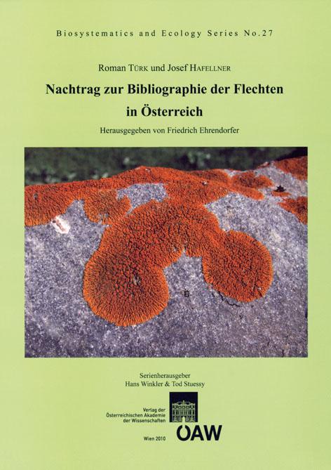 Cover-Bild Nachtrag zur Bibliographie der Flechten in Österreich