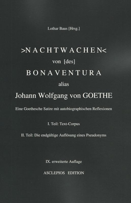 Cover-Bild Nachtwachen von [des] Bonaventura, alias Johann Wolfgang von Goethe