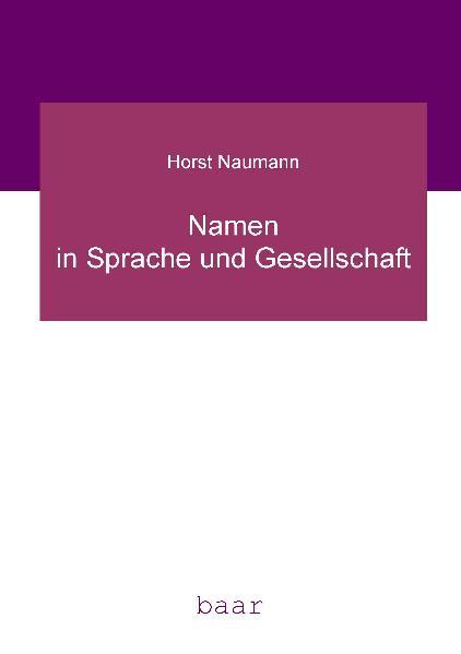 Cover-Bild Namen in Sprache und Gesellschaft