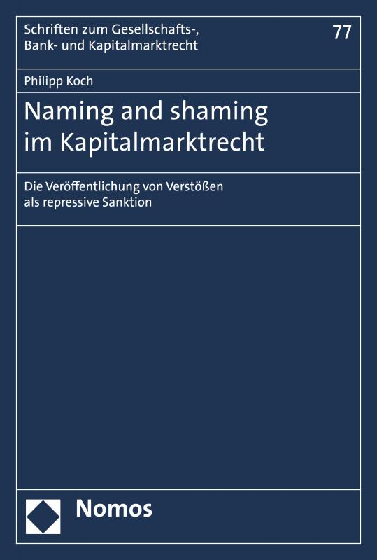 Cover-Bild Naming and shaming im Kapitalmarktrecht