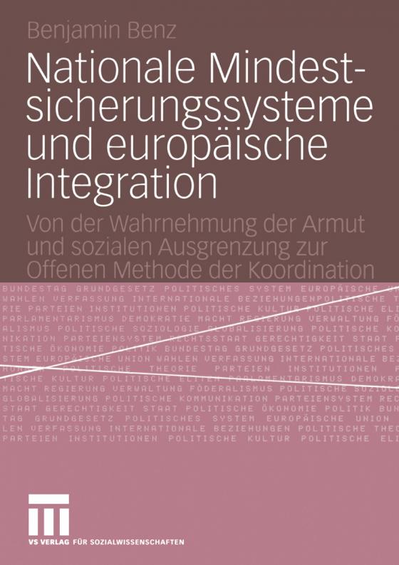 Cover-Bild Nationale Mindestsicherungssysteme und europäische Integration