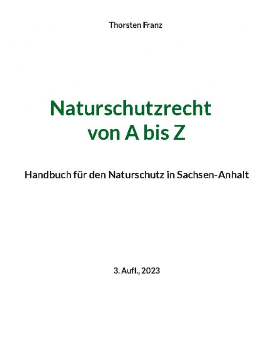 Cover-Bild Naturschutzrecht von A bis Z