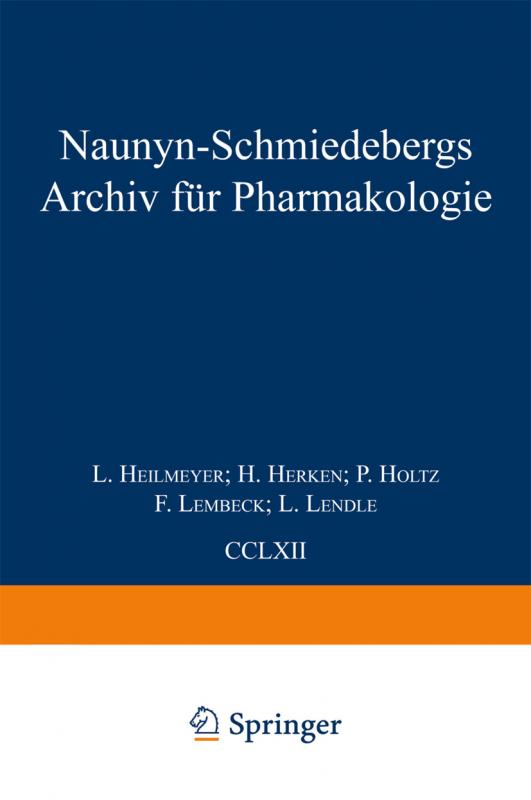 Cover-Bild Naunyn Schmiedebergs Archiv für Pharmakologie