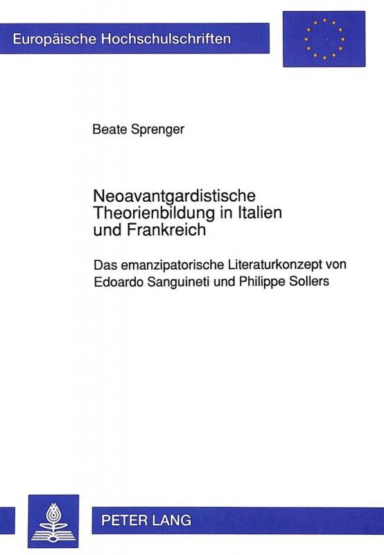Cover-Bild Neoavantgardistische Theorienbildung in Italien und Frankreich