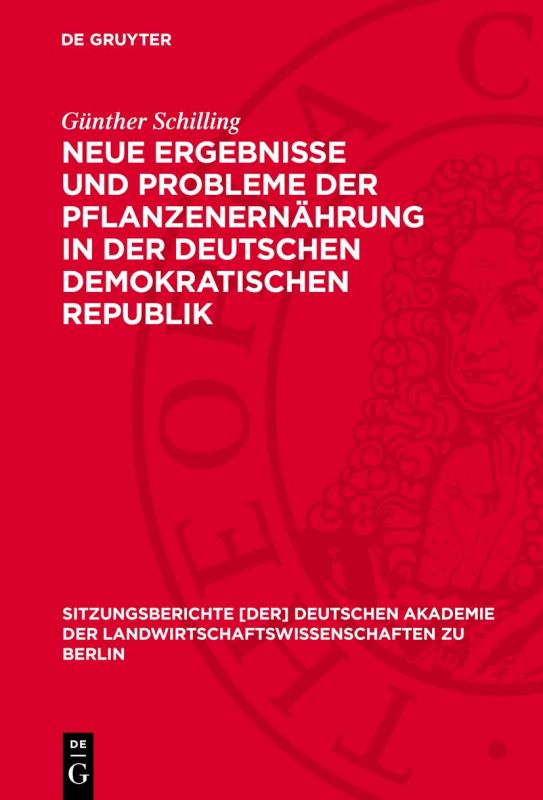 Cover-Bild Neue Ergebnisse und Probleme der Pflanzenernährung in der Deutschen Demokratischen Republik