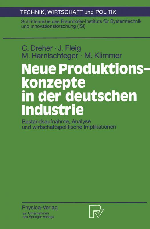 Cover-Bild Neue Produktionskonzepte in der deutschen Industrie