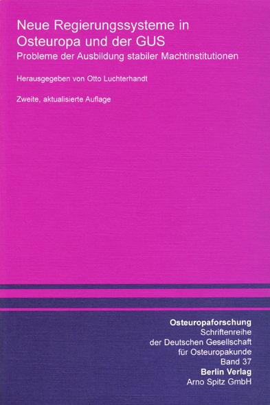 Cover-Bild Neue Regierungssysteme in Osteuropa und der GUS