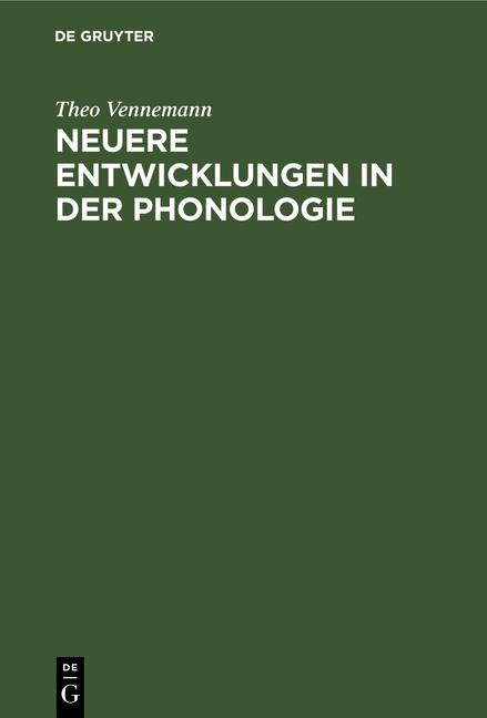 Cover-Bild Neuere Entwicklungen in der Phonologie