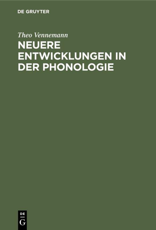 Cover-Bild Neuere Entwicklungen in der Phonologie