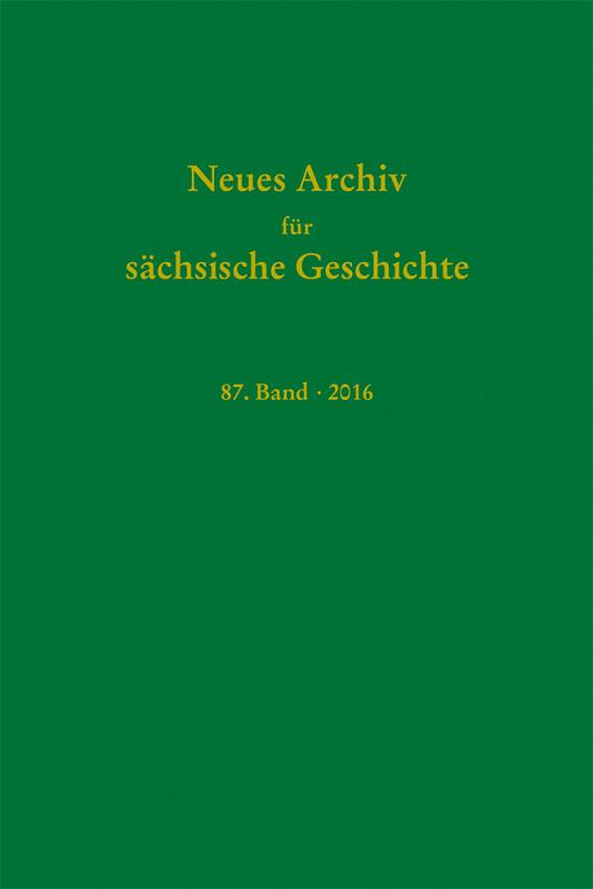Cover-Bild Neues Archiv für sächsische Geschichte, 87. Band (2016)