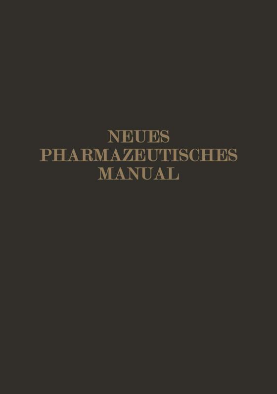 Cover-Bild Neues Pharmazeutisches Manual