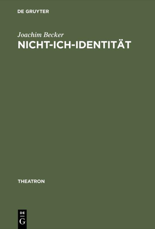 Cover-Bild Nicht-Ich-Identität