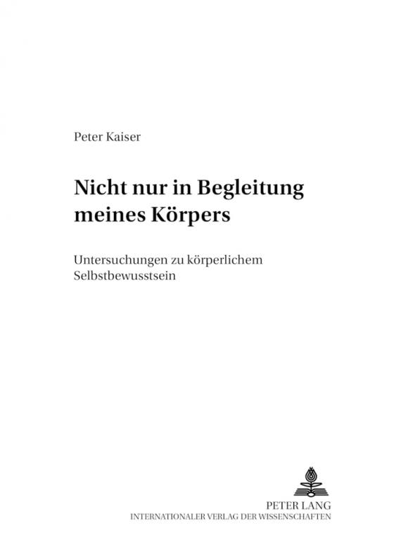 Cover-Bild Nicht nur in Begleitung meines Körpers