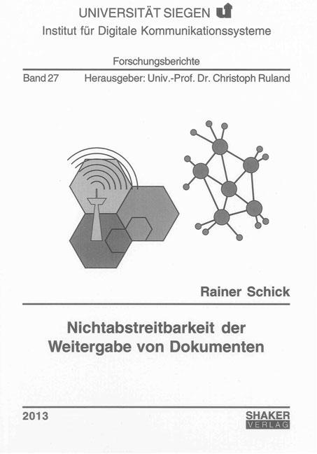 Cover-Bild Nichtabstreitbarkeit der Weitergabe von Dokumenten