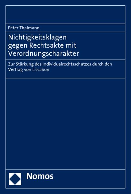 Cover-Bild Nichtigkeitsklagen gegen Rechtsakte mit Verordnungscharakter