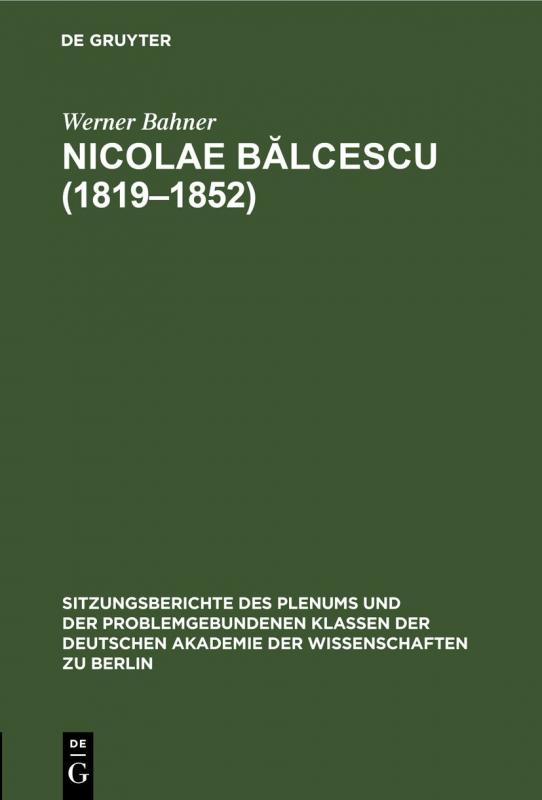 Cover-Bild Nicolae Bălcescu (1819–1852)