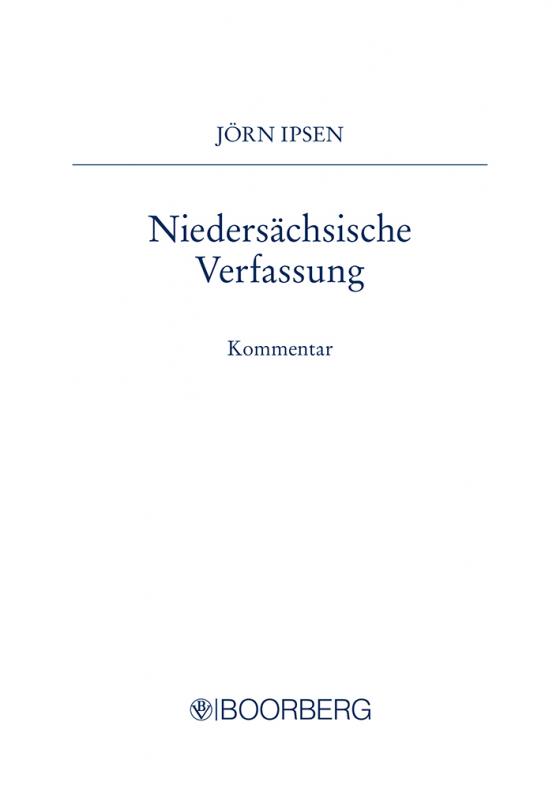 Cover-Bild Niedersächsische Verfassung