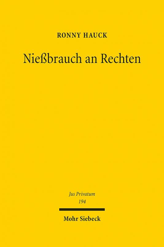 Cover-Bild Nießbrauch an Rechten