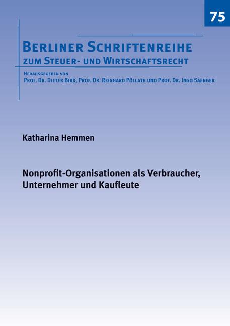 Cover-Bild Nonprofit-Organisationen als Verbraucher, Unternehmer und Kaufleute