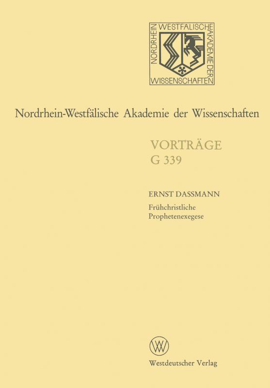 Cover-Bild Nordrhein-Westfälische Akademie der Wissenschaften