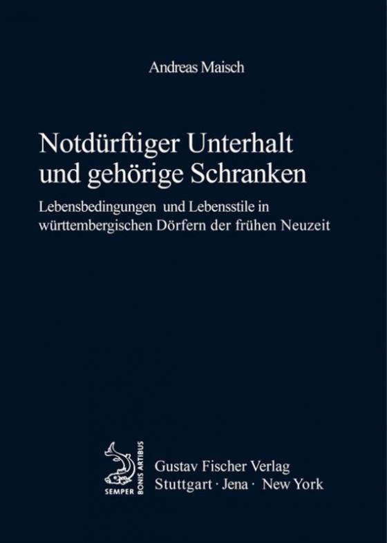 Cover-Bild Notdürftiger Unterhalt und gehörige Schranken