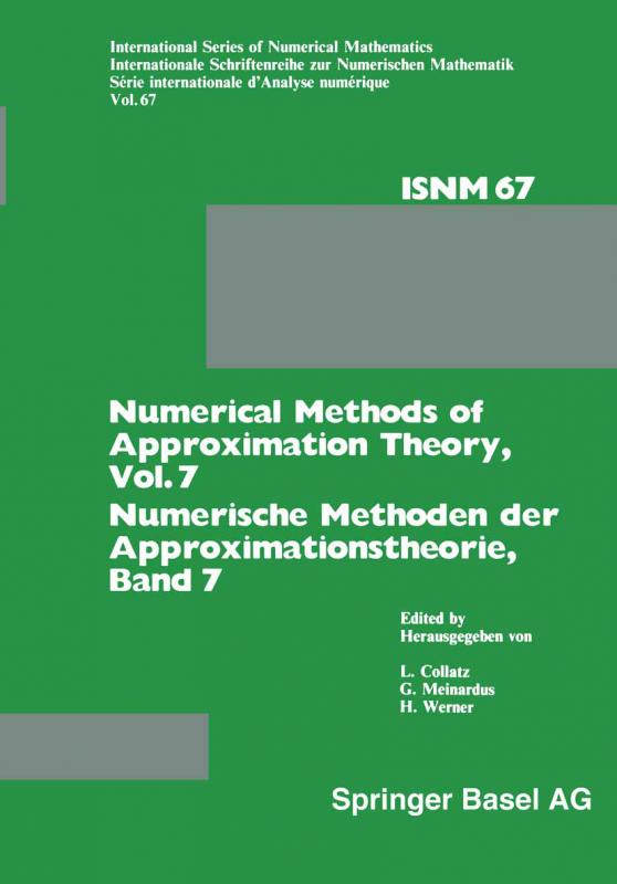 Cover-Bild Numerical Methods of Approximation Theory, Vol. 7 / Numerische Methoden der Approximationstheorie, Band 7