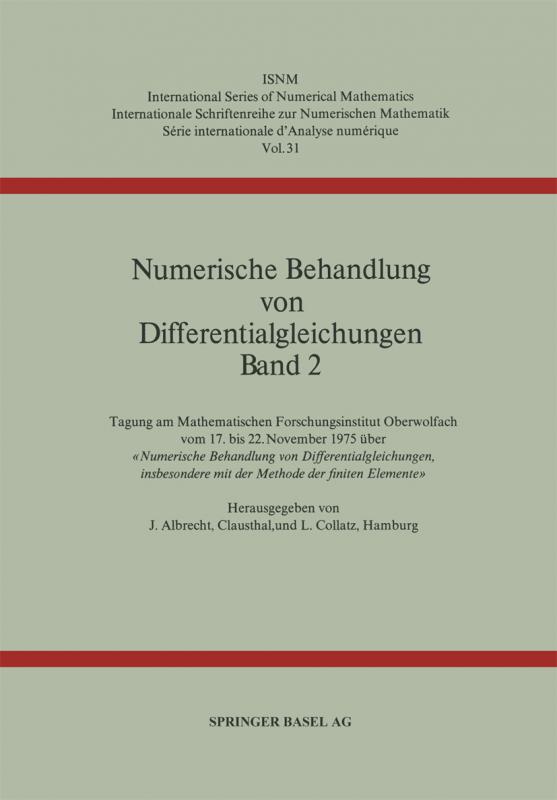 Cover-Bild Numerische Behandlung von Differentialgleichungen Band 2