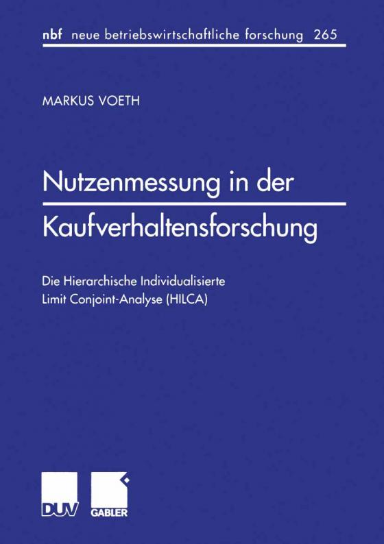 Cover-Bild Nutzenmessung in der Kaufverhaltensforschung