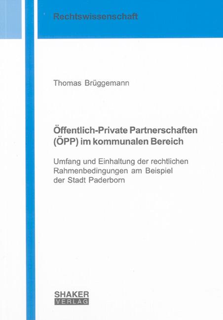 Cover-Bild Öffentlich-Private Partnerschaften (ÖPP) im kommunalen Bereich