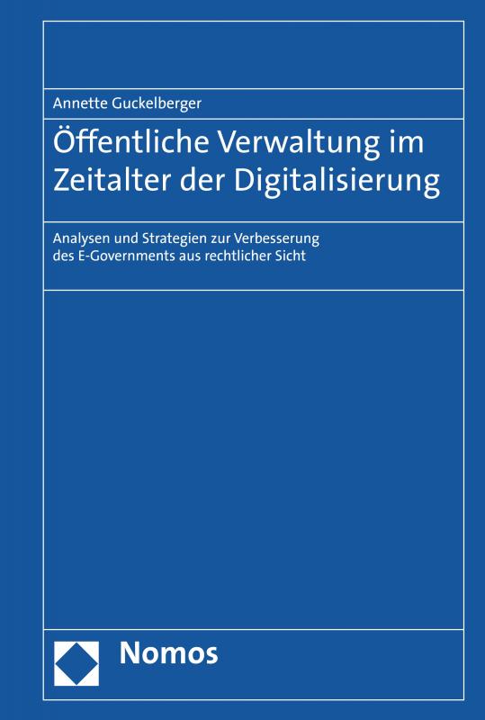 Cover-Bild Öffentliche Verwaltung im Zeitalter der Digitalisierung